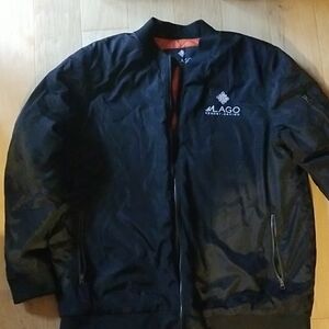 Mens Black Del Lago Bomber Jacket 3x